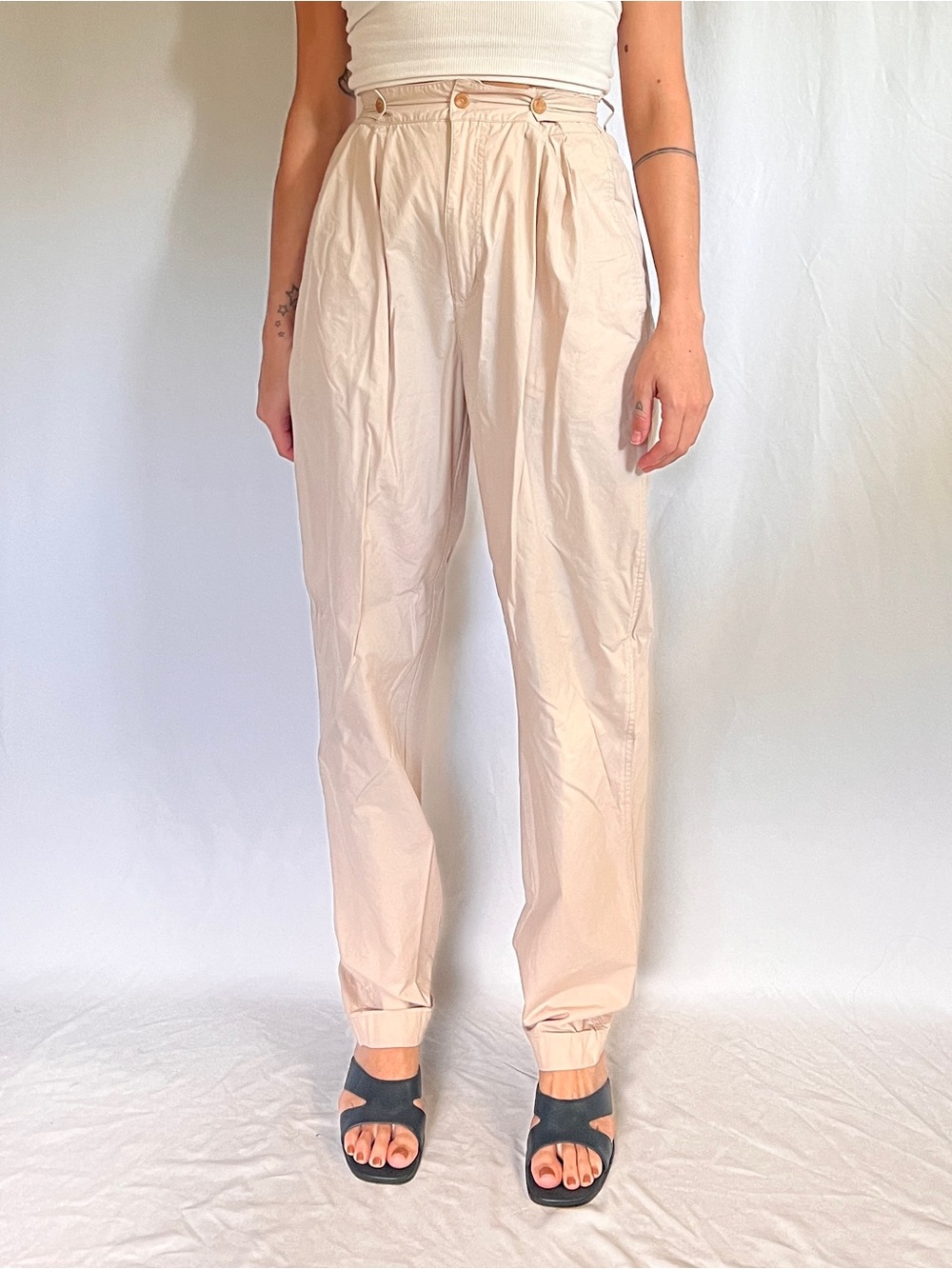 Dockers Vintage High-Waist Pleated Khaki Pants